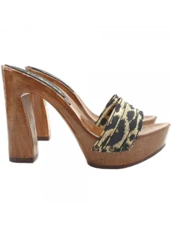 Kiara Shoes ZOCCOLO LEOPARDATO CON...