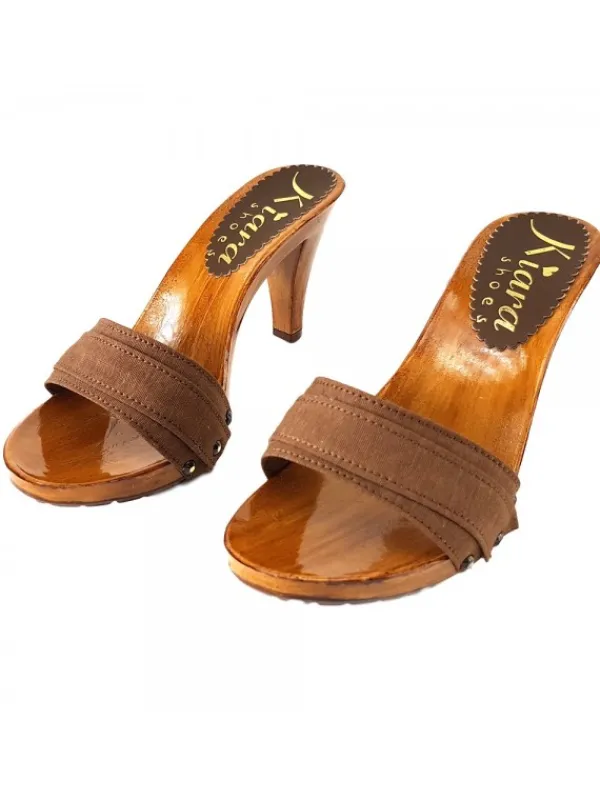 Kiara Shoes ZOCCOLO TACCO 9 CM Marrone