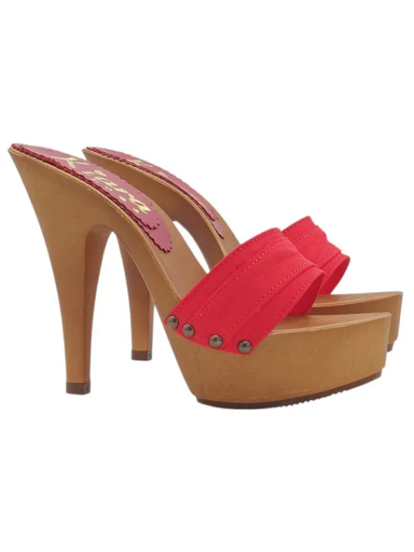 Kiara Shoes ZOCCOLO MOU TACCO 13 CM Rosso Hot