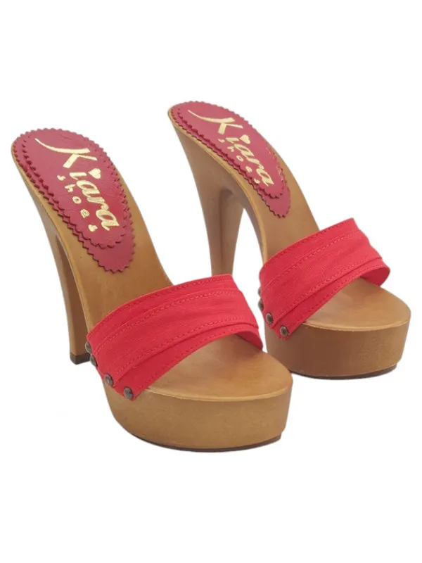 Kiara Shoes ZOCCOLO MOU TACCO 13 CM Rosso Hot