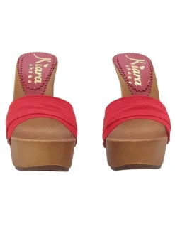 Kiara Shoes ZOCCOLO MOU TACCO 13 CM Rosso Hot