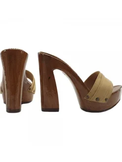Kiara Shoes ZOCCOLO CON TACCO COMODO Ocra Best