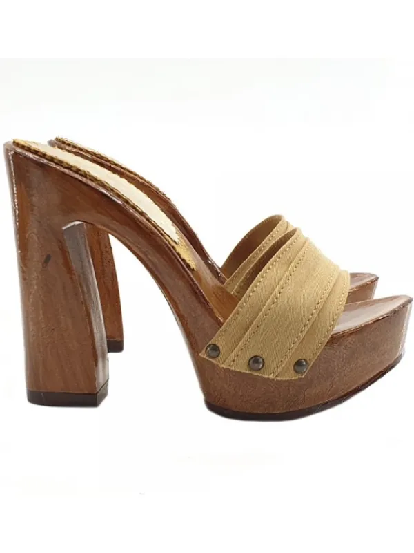 Kiara Shoes ZOCCOLO CON TACCO COMODO Ocra Best