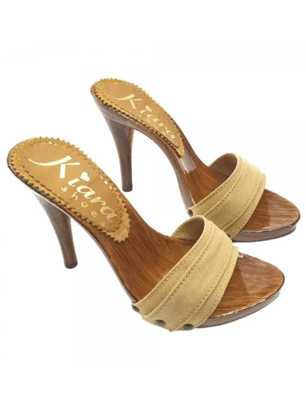 Kiara Shoes ZOCCOLO TACCO 12 Ocra Hot