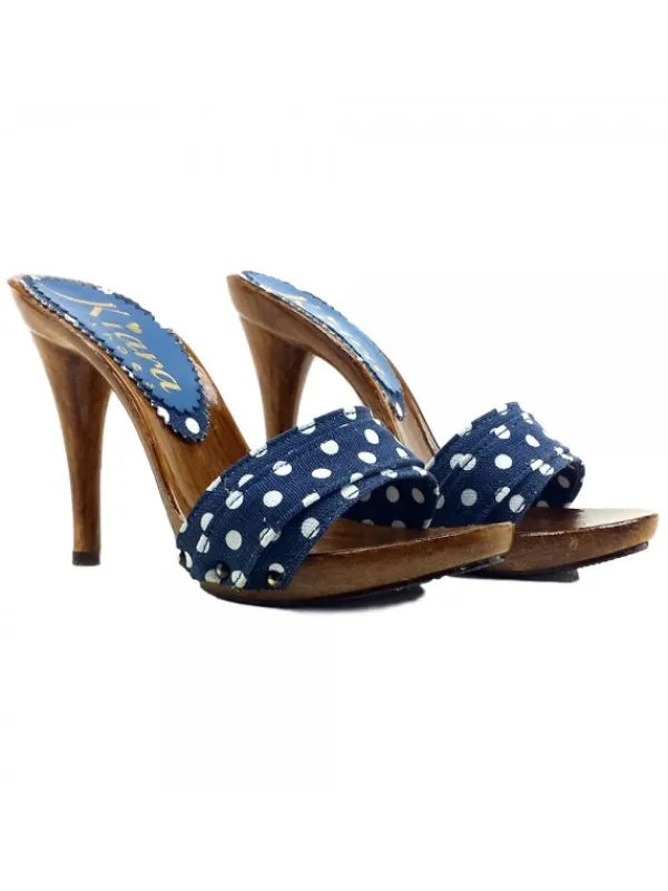 Kiara Shoes ZOCCOLO POIS BLE Blu Sale