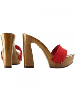 Kiara Shoes ZOCCOLO CON TACCO COMODO Rosso Discount