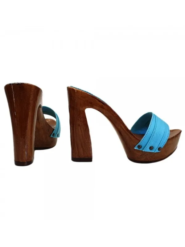 Kiara Shoes ZOCCOLO CON TACCO... Turchese Hot