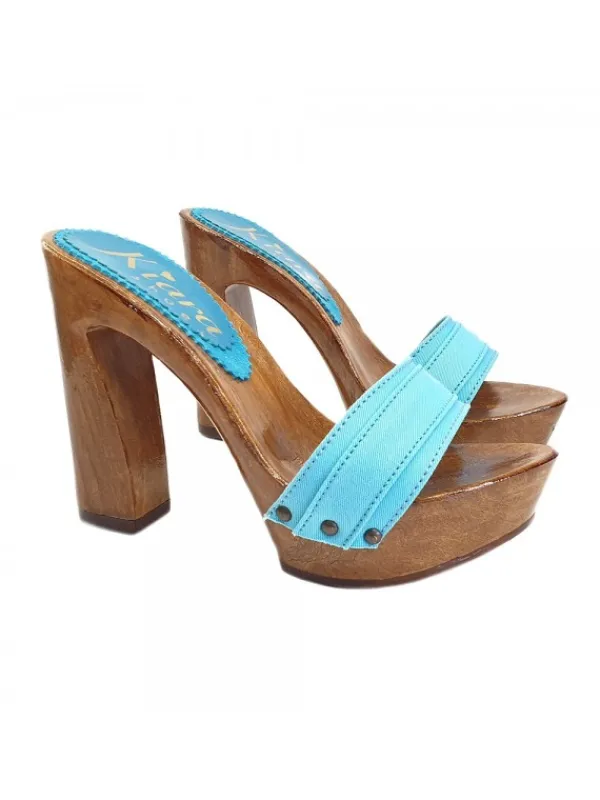 Kiara Shoes ZOCCOLO CON TACCO... Turchese Hot