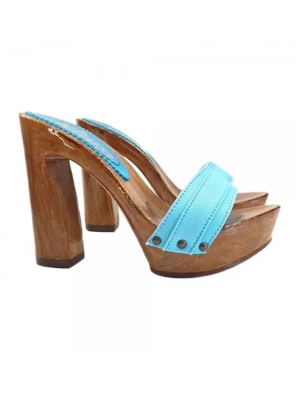 Kiara Shoes ZOCCOLO CON TACCO... Turchese Hot